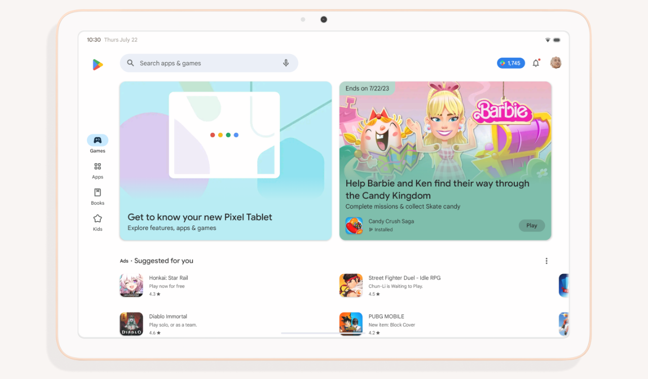 Google Introduces New Play Store design for foldables