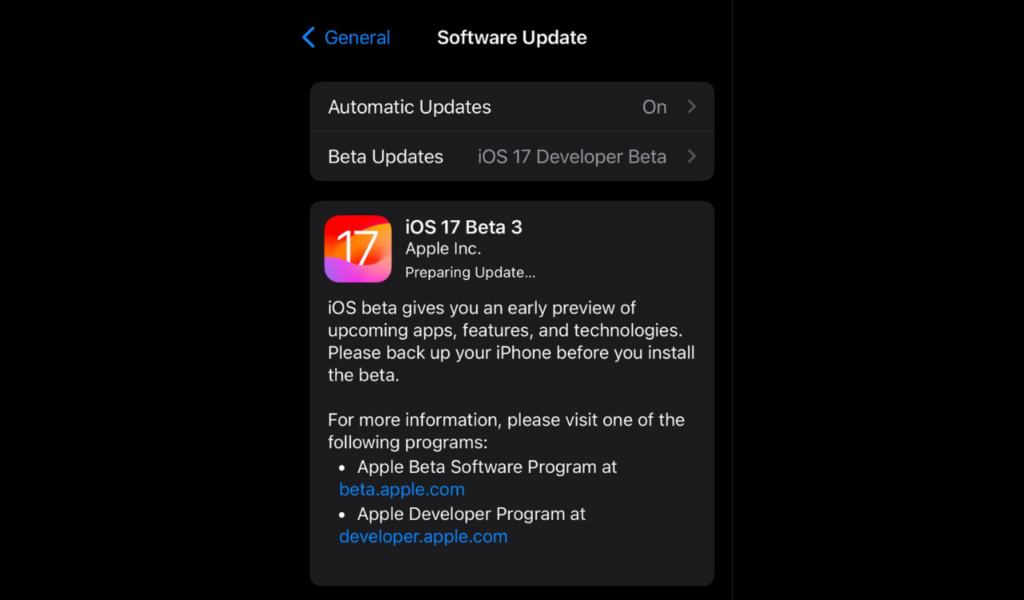 iOS 17 Beta 3