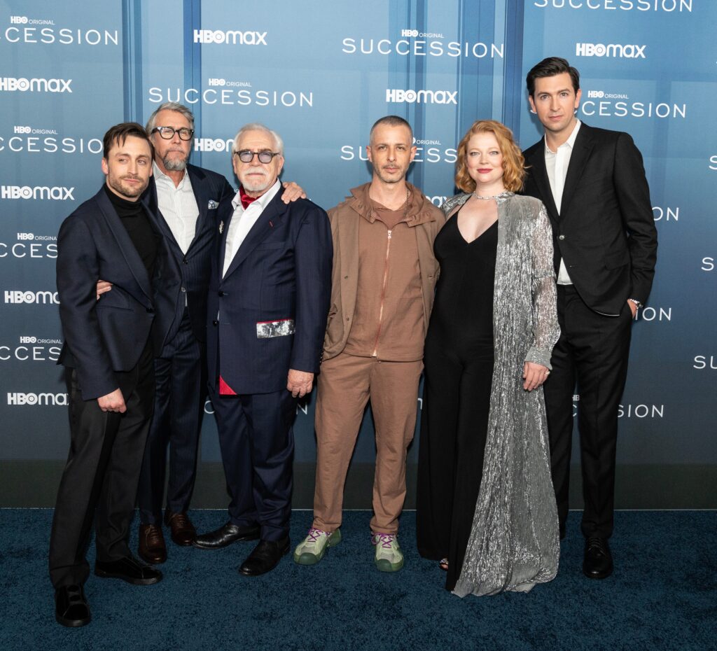 Kieran Culkin, Alan Ruck, Brian Cox, Jeremy Strong, Sarah Snook, Nicholas Braun attend HBO's "Succession" Season 4 Premiere 