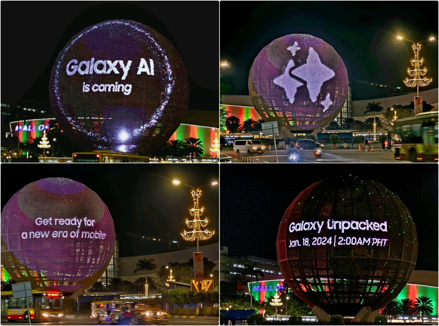 Samsung lights up SM Mall of Asia Globe for Unpacked