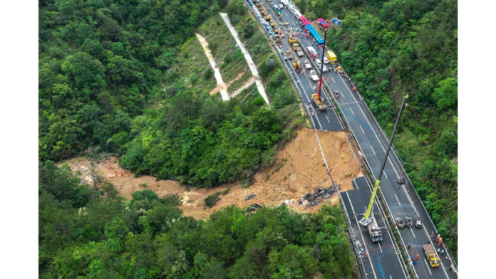 24 dead in a tragic highway collapse in southern China