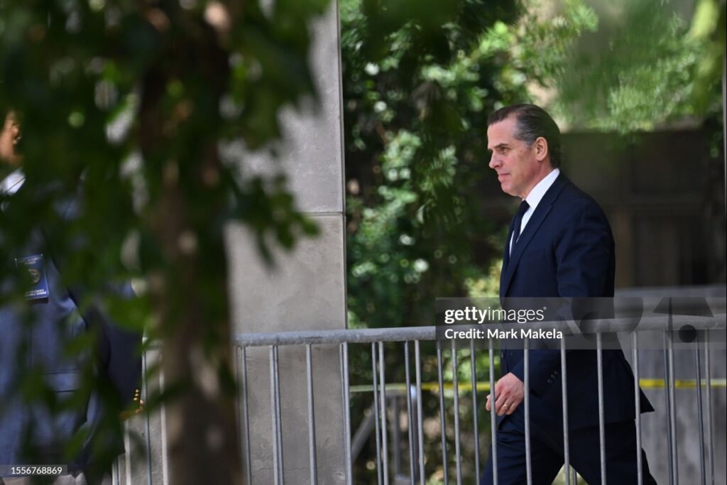 Hunter Biden, President Biden's son, guilty on federal gun charges in a landmark trial; could impact 2024 election. Mark Makela/GettyImages