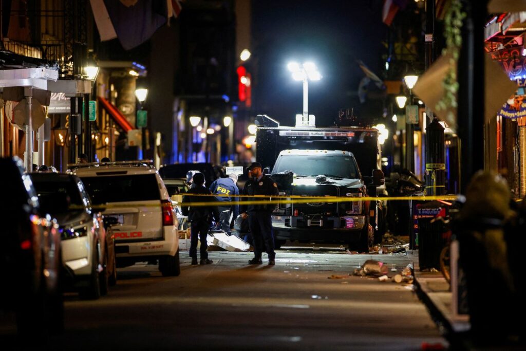 An attack on Bourbon Street in New Orleans claimed 15 lives on New Year’s Day. Investigators work to uncover the motives behind the incident. Eduardo Munoz/Reuters